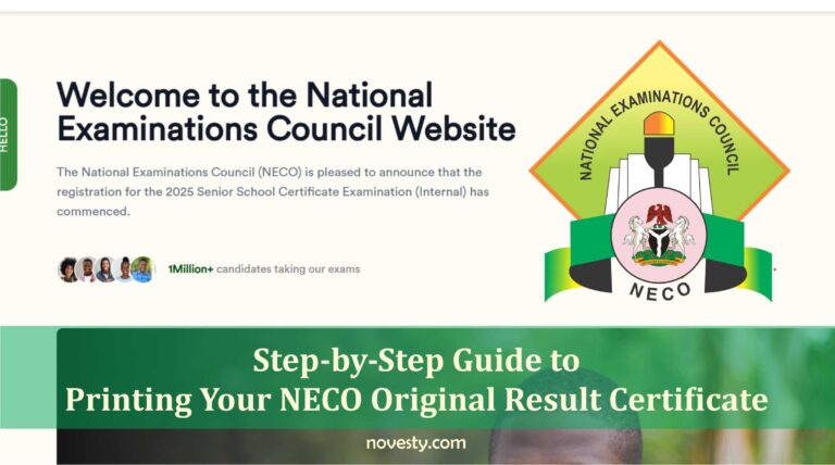 Step-by-Step Guide to Printing Your NECO Original Result Certificate
